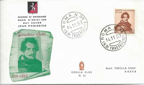 Italia fdc 1963 belli - 1963,