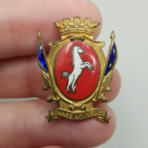 Spilla stemma cavallo - , bianco