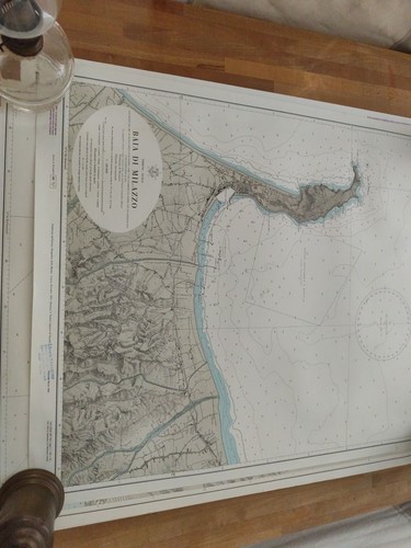 Carta nautica baia - nautica, milazzo