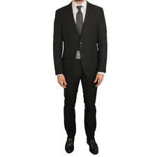 Uomo Dressmann Abito Tela Nero