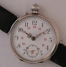 STUPENDO orologio da polso Cylindre in argento francese di 130 anni...