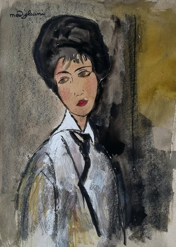 Modigliani 002263 drawing on - modigliani,