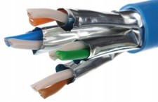 cavo di rete ethernet U/UTP cat6A rame puro 100% LSZH 24 AWG schermato Metri 18