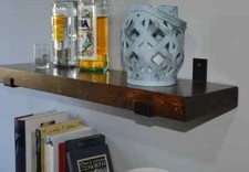 Mensola in legno rustica noce