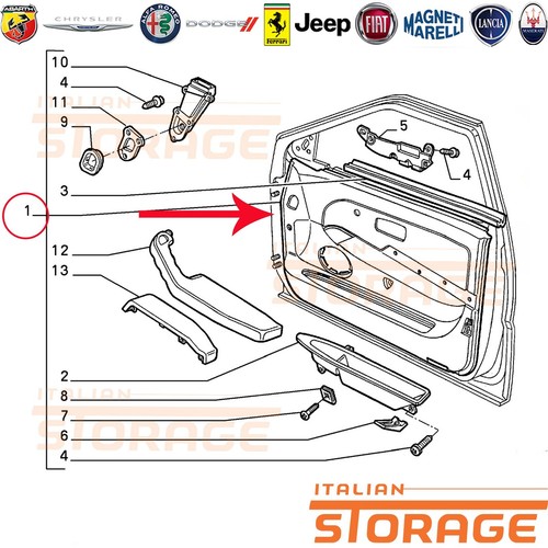 Lancia kappa pannello interno - lancia,