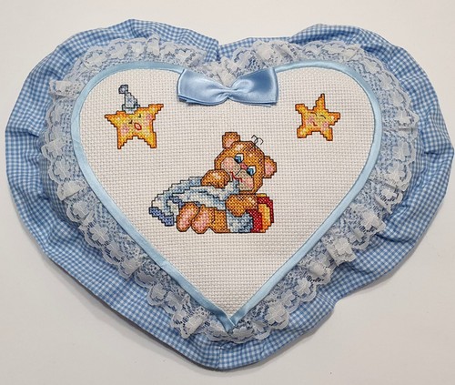 Fiocco cuscino nascita bimbo - cuscino,