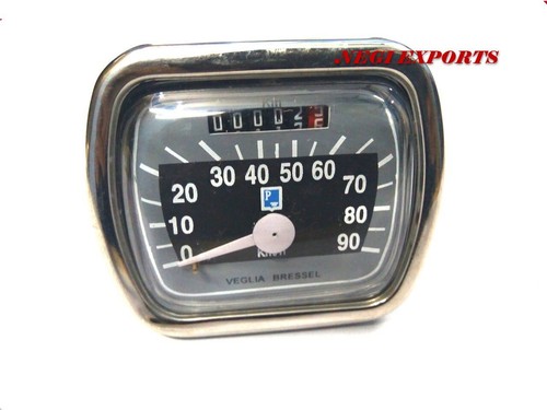 Vespa speedometer kmh black - 90,