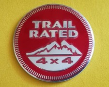 STEMMA DISTINTIVO BADGE PER JEEP TRAIL RATED 4X4 ROSSO RED