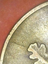 20 LIRE 1958 ERRORE FRATTURA DI CONIO TRA IL BORDO E LA FOGLIA SX IN ALTO [U337]