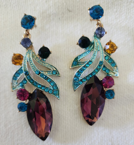 Orecchini goccia multicolore - orecchini,