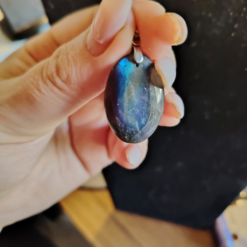 Ciondolo ovale labradorite - ovale,