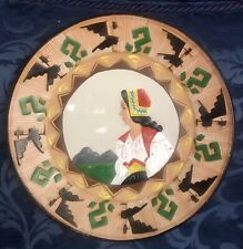 Arte Sarda Piatto Dorgali Loi Ceramica Terracotta cm 26