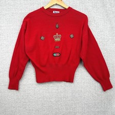 Vtg Ski Meister Red Wool Blend