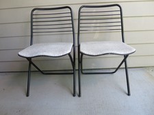 2 sedie pieghevoli vintage