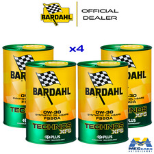 4 LITRI BARDAHL TECHNOS XFS F950A 0W30 OLIO MOTORE SINTETICO ACEA C2 FIAT FORD