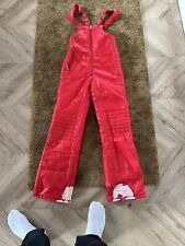 Pantaloni da sci nylon lucido Ski Bib shiny salopette da sci pantaloni da neve vintage anni 80 taglia 164