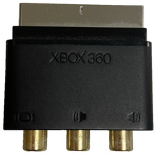 PRESA SCART RCA - ADATTATORE AV Nera per Microsoft XBOX 360 - ORIGINALE