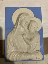 vecchia ceramica Madonna Con