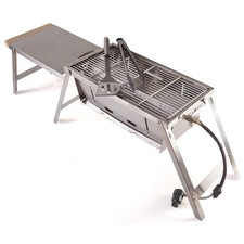 RIDGE MONKEY BARBECUE GRILL DUAL FUEL BARBECUE PIEZO GAS COMBUSTIBILE SOLIDO PIEGHEVOLE E CUSTODIA