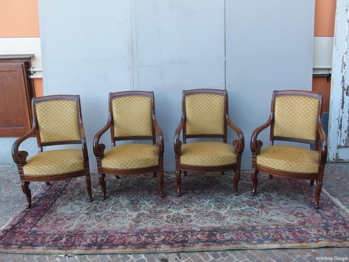 Poltrone stile impero - n.,