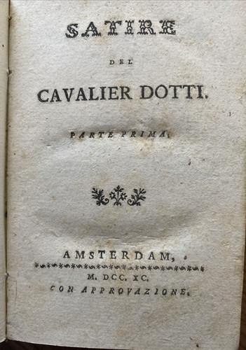 Satire del cavalier dotti di - del,