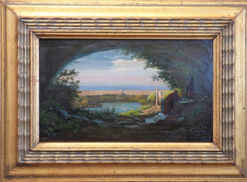 Dipinto olio lago di - ""lago,