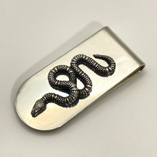 Gucci Fermasoldi Snake Bill Argento 925 Made in Italy Autentico 1227