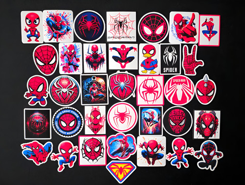 Spider man inspired stickers - spider,