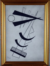 WASSILY KANDINSKY / Autentico DISEGNO A CARBONCINO su CARTA FIRMATO / Incorniciato. 25
