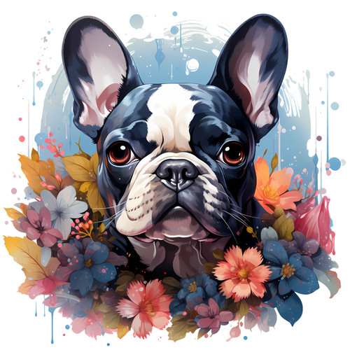 Bulldog francese cane auto