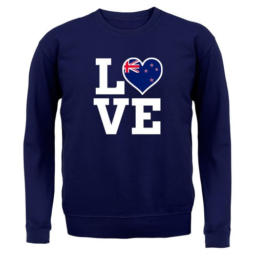 Love new zealand flag felpa - new,