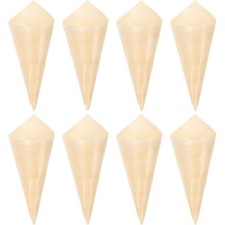 BYO 50 Coni in legno da 19.5x8 cm per fritti FINGER FOOD portaconfetti 1EO3