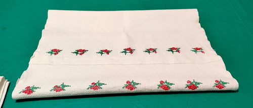 Asciugamano antico ricamato - , a