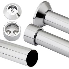 Tubolare per armadio 60 - 116 cm tondo cromato lucido appendiabiti attaccapanni SOTECH
