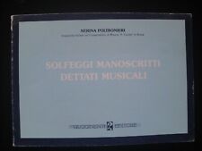 SOLFEGGI MANOSCRITTI DETTATI