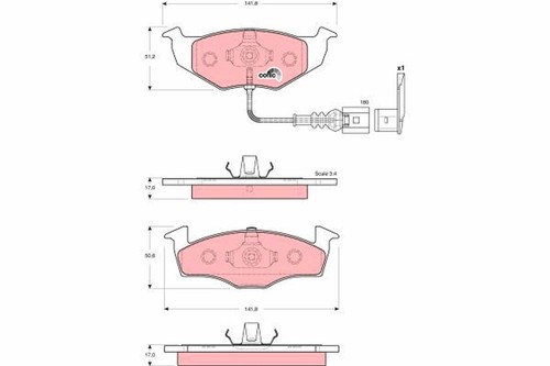 Trw gdb1586 brake pad set - trw,