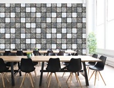 3D Gray Grid Tile N472