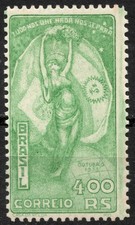 #381 RHM:#C61 MNH 1933 400R Brasile VISITA DO PRESIDENTE JUSTO DA ARGENTINA