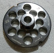 PIASTRA INOX PER TRITACARNE FAPATOOLS  MOD. 22 FORO DA 14 mm