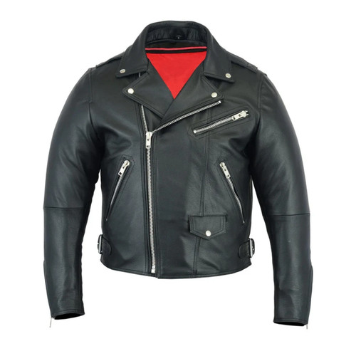 Men black leather cafe - black,