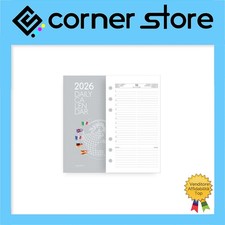 Intempo - Refill Organizer - Ricambio Ricarica Agenda Giornaliera 2026 -9,5x17cm