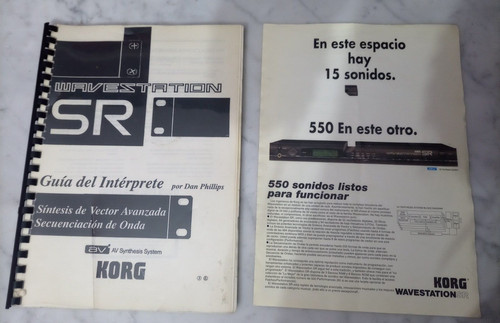 Korg wavestation book - wavestation, sr