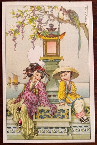 Cartolina costumi giapponesi - cartolina, "costumi