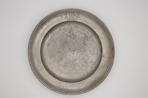 Piatto elemosina peltro - peltro,, 1796