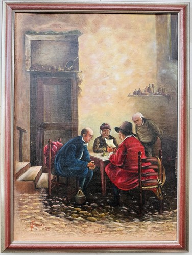 Antico dipinto olio - dipinto, ad