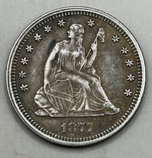 1877 Seated Liberty Quarter