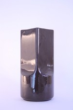 Modernist Space-Age | Cocoa Maroon ceramic vase by Gabbianelli Italy | 1970s.