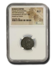 Moneta NGC (AU) romana AE di Costantino II (AD 316-340) NGC quasi non circolata