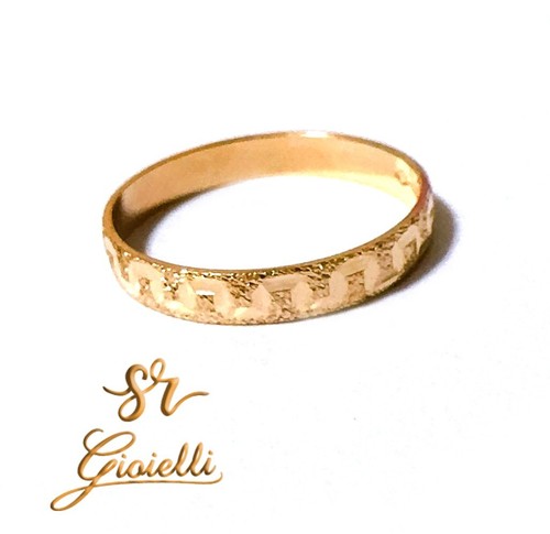Anello fedina con greche - anello, in