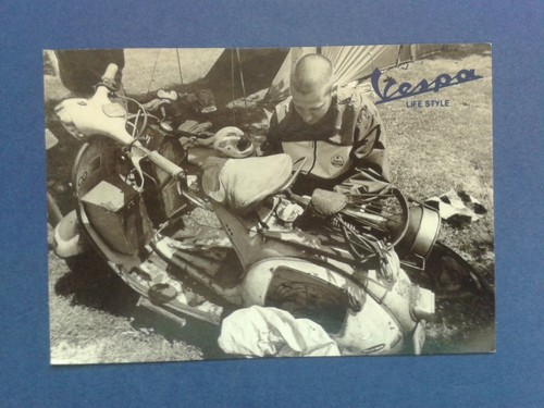 Cartolina pubblicitaria vespa - pubblicitaria,